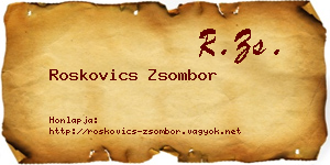 Roskovics Zsombor névjegykártya